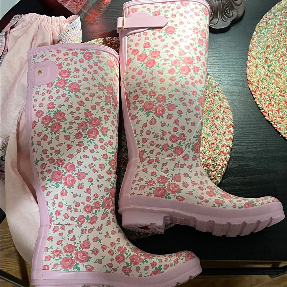 LoveShackFancy Hunter Boots Size 6 - Picture 6 of 7